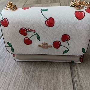 Coach Mini Klare Crossbody With Heart Cherry Print